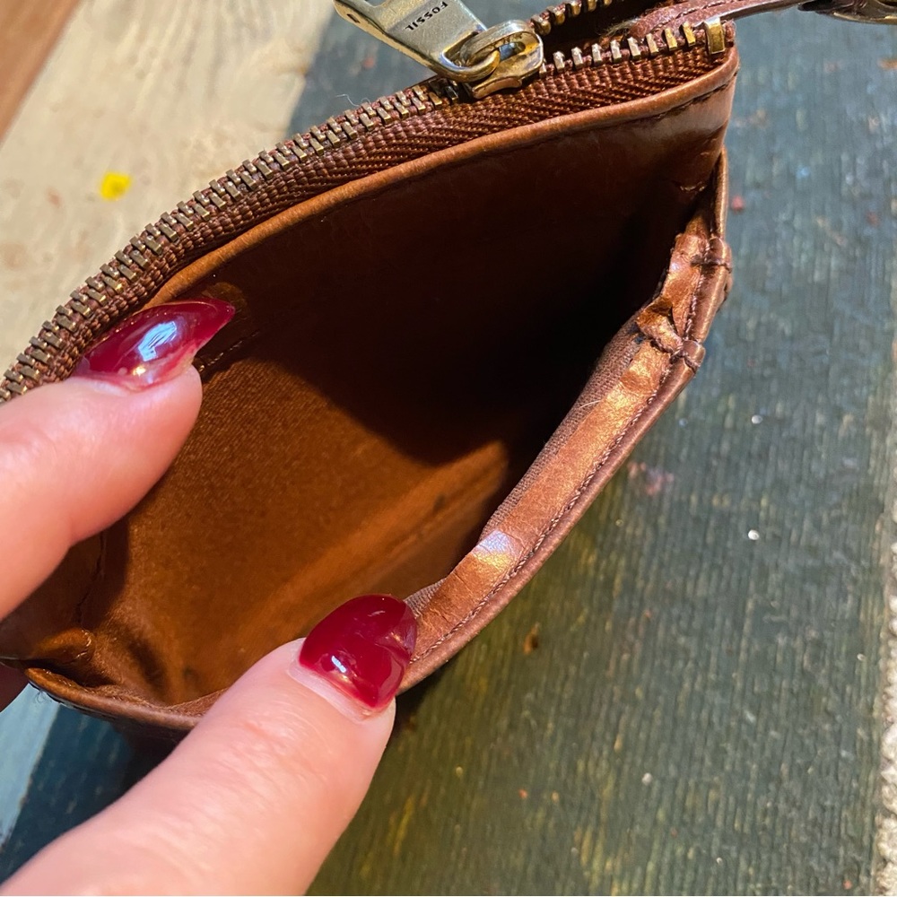 Small FOSSIL Wallet | Leather | Brown | - Picture 6 of 11
